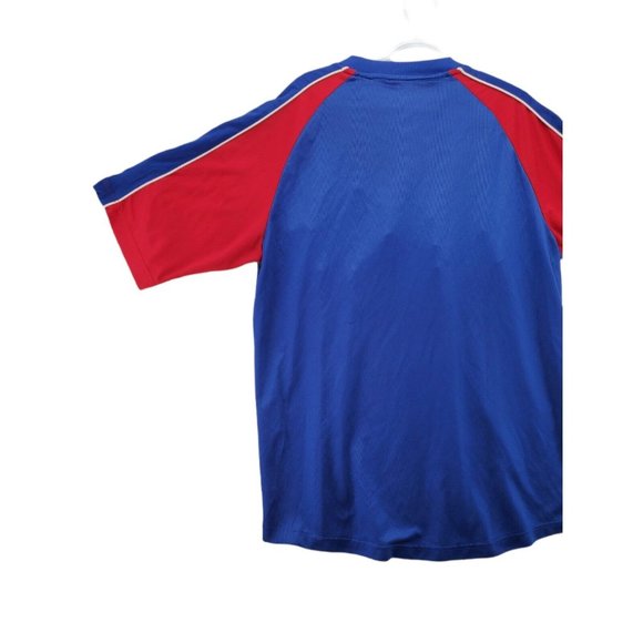 CHICAGO CUBS Shirt Men’s Short Sleeve V-Neck Blue Red Size Large - Picture 7 of 9